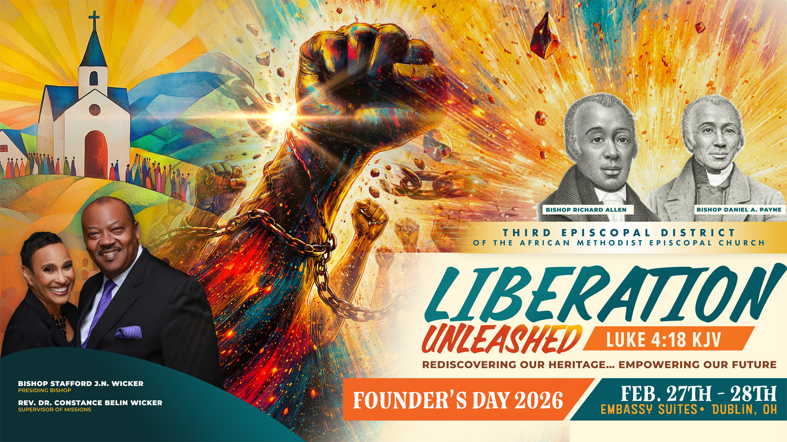 Founder's Day 2026 - AME3 Third Episcopal District of the African Methodist Episcopal Church - Bishop and Supervisor Wicker